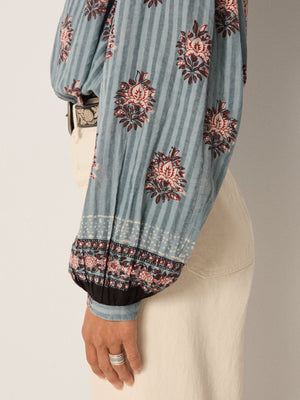 Omara Blouse In Cerulean Mist