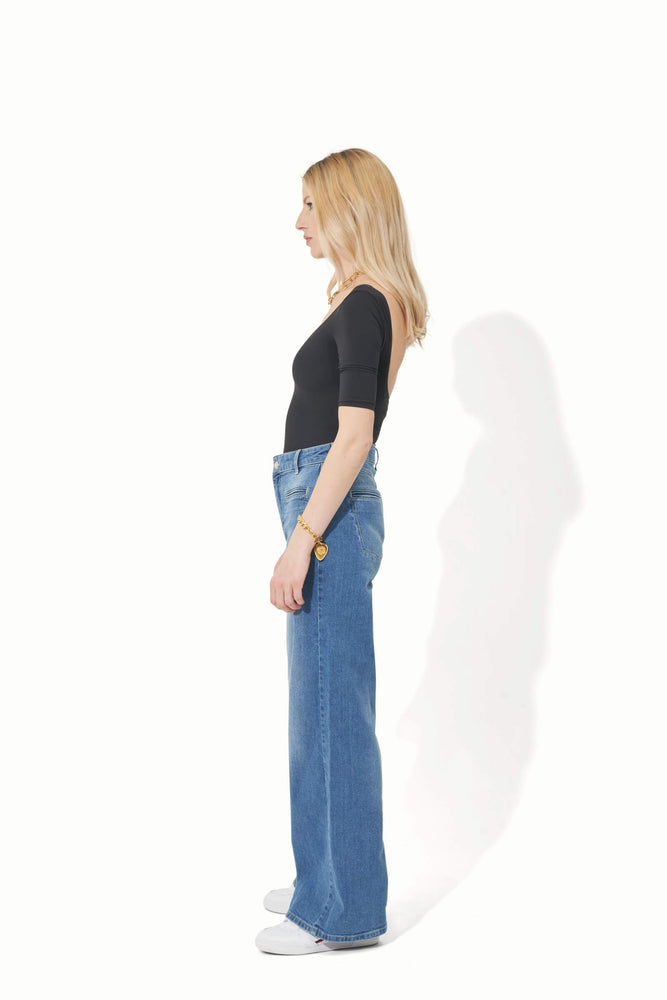 Kate The High Top Patch Pocket Relaxed Wide Leg  in Can I Be You