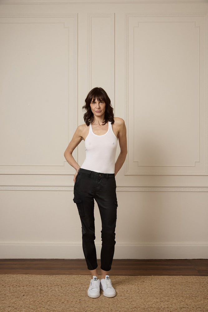 Sabrina The Skinny Moto in Oil Slick