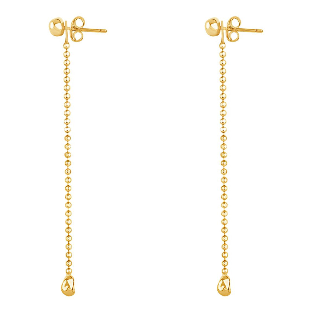 Gold Vermeil Nugget Chain Drop Studs