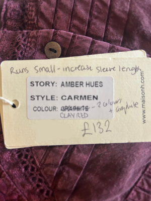 Carmen Blouse In Clay Red