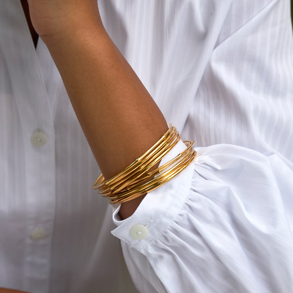 Gold Vermeil Bamboo Bangle