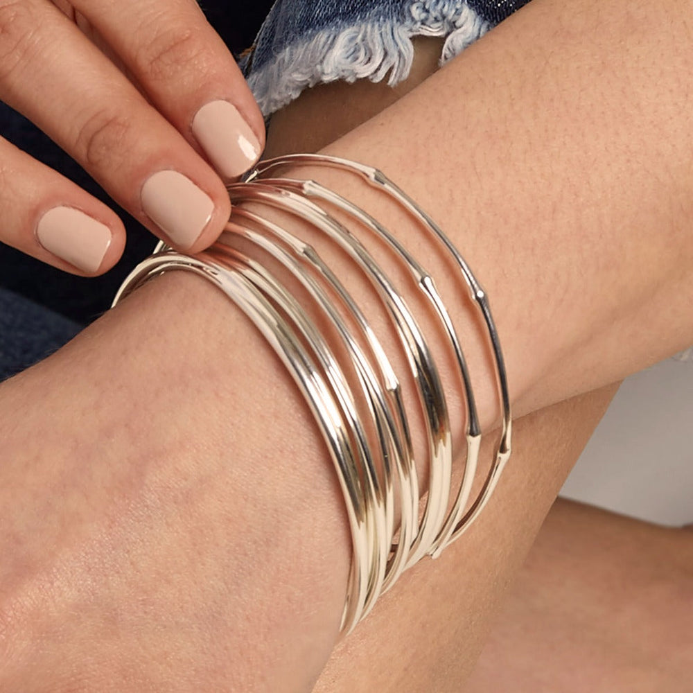 Silver Bamboo Bangle