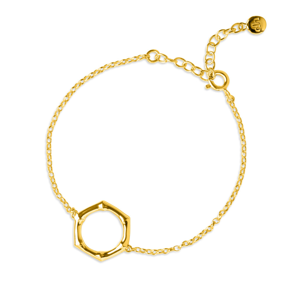 Gold Vermeil Bamboo Round Bracelet