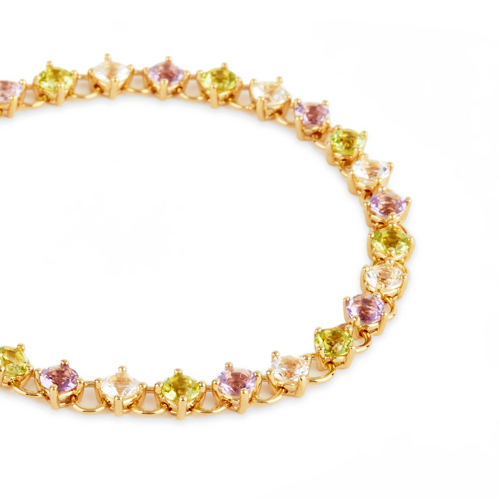 Gold Vermeille Suffragette Tennis Bracelet