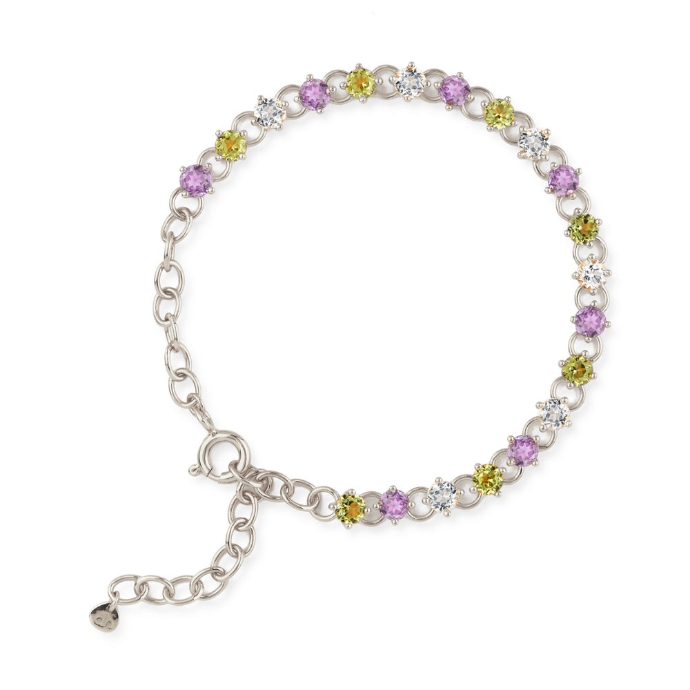 Silver Suffragette Tennis Bracelet