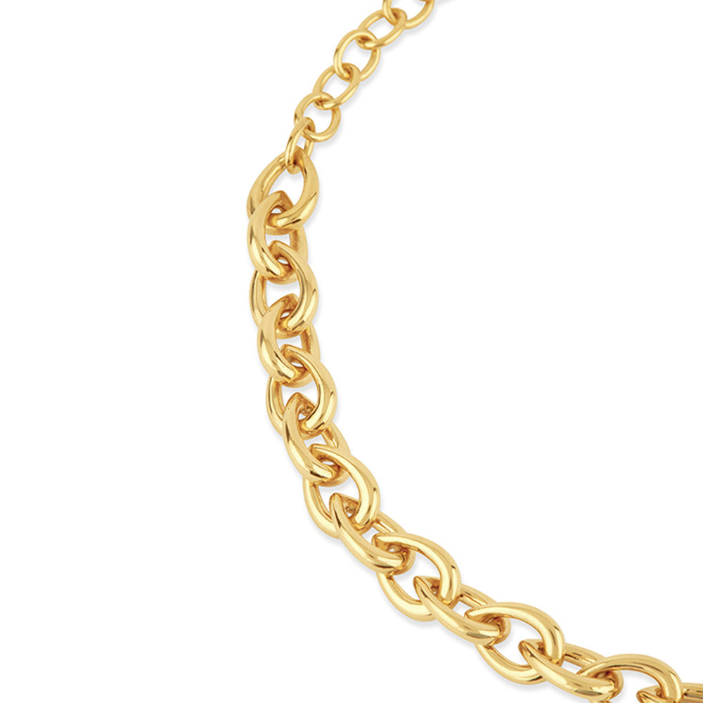 Gold Vermeil Raindrop Handmade Link Bracelet