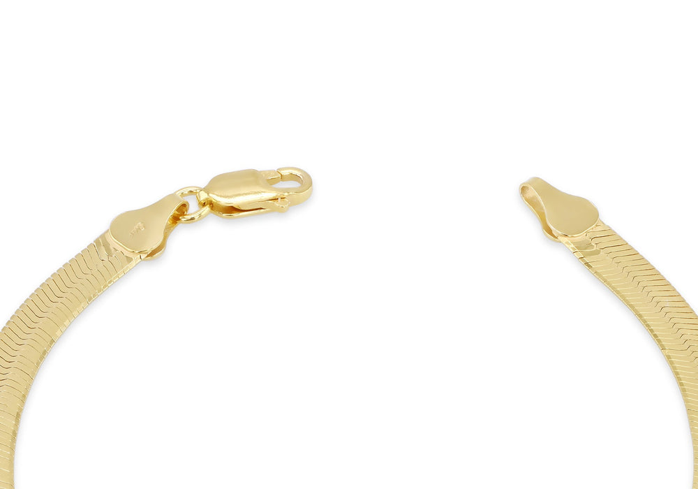 Gold Vermeil Triple Herringbone Bracelet