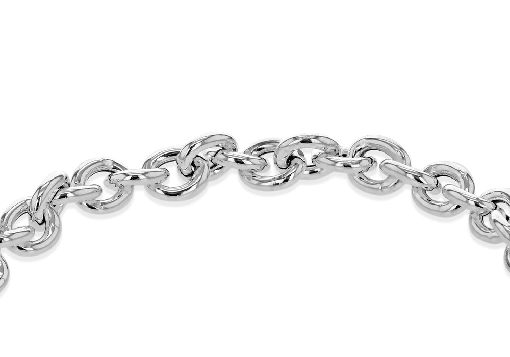 Silver T-bar Rolo Chain Bracelet