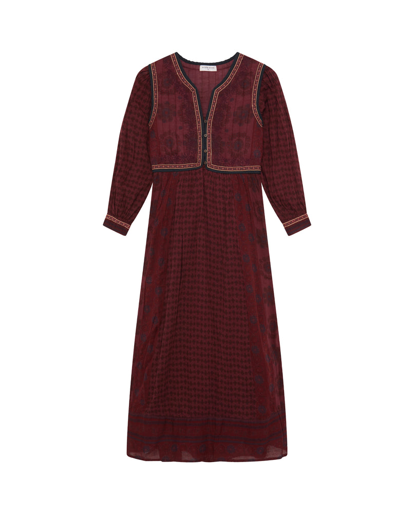 Ginevra Dress In Bordeaux