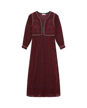 Ginevra Dress In Bordeaux