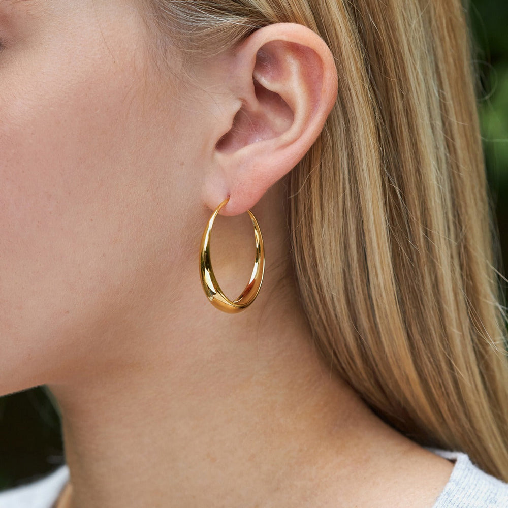 Gold Vermeil Signature Scoop Hoops