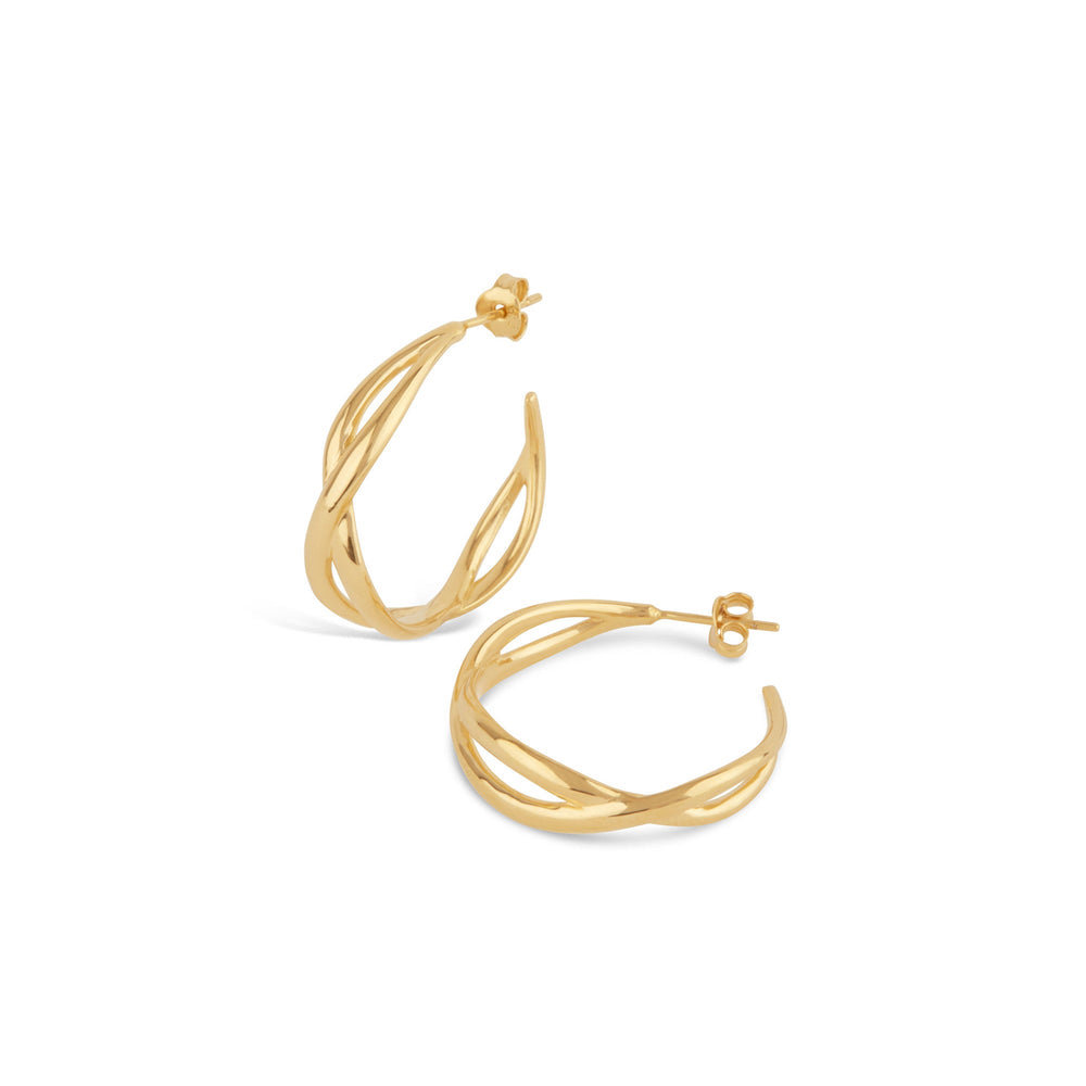 Gold Vermeil Twist Open Hoops