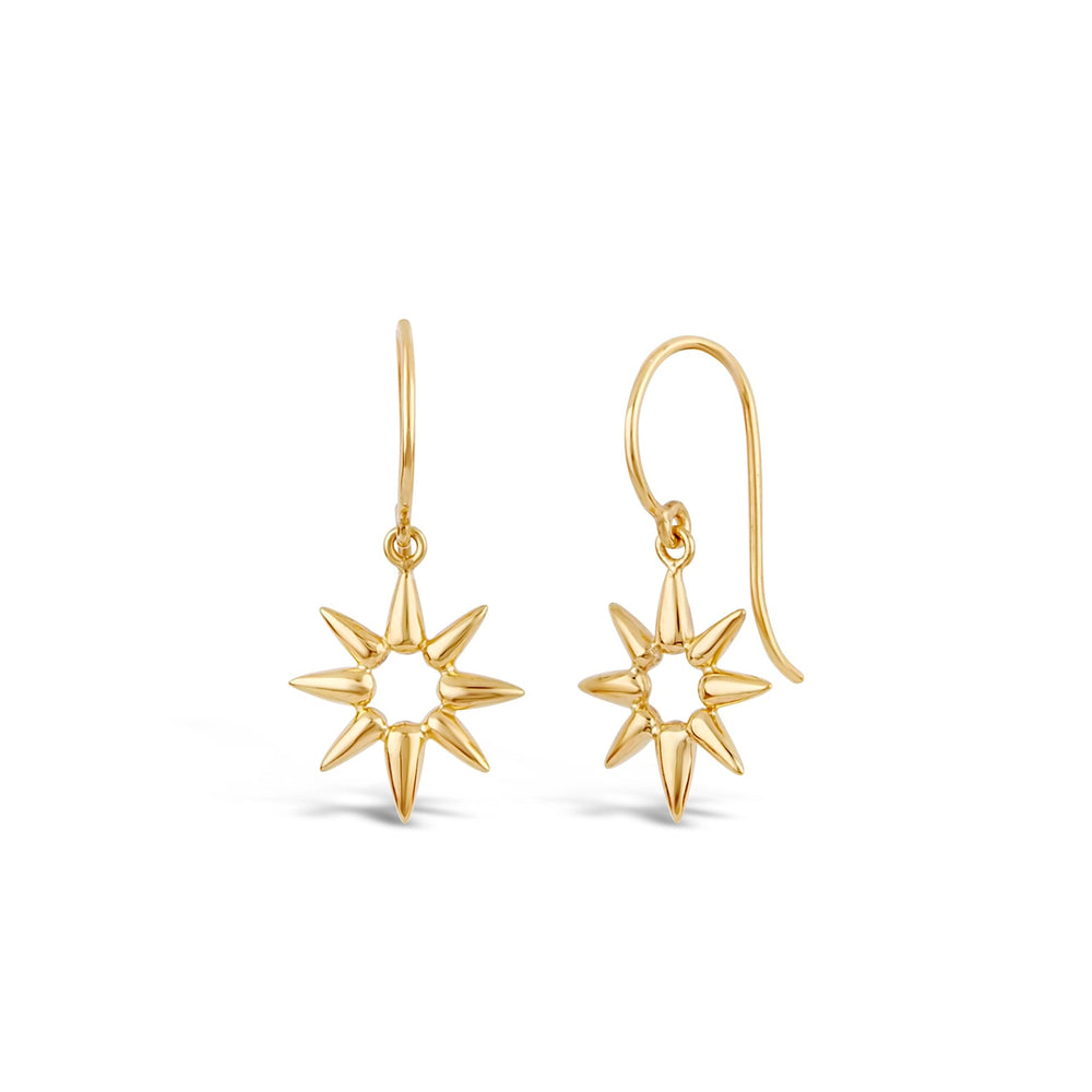 Gold Vermeil Sunbeam Emma Mini Drop Earrings