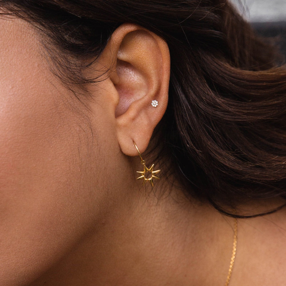 Gold Vermeil Sunbeam Emma Mini Drop Earrings