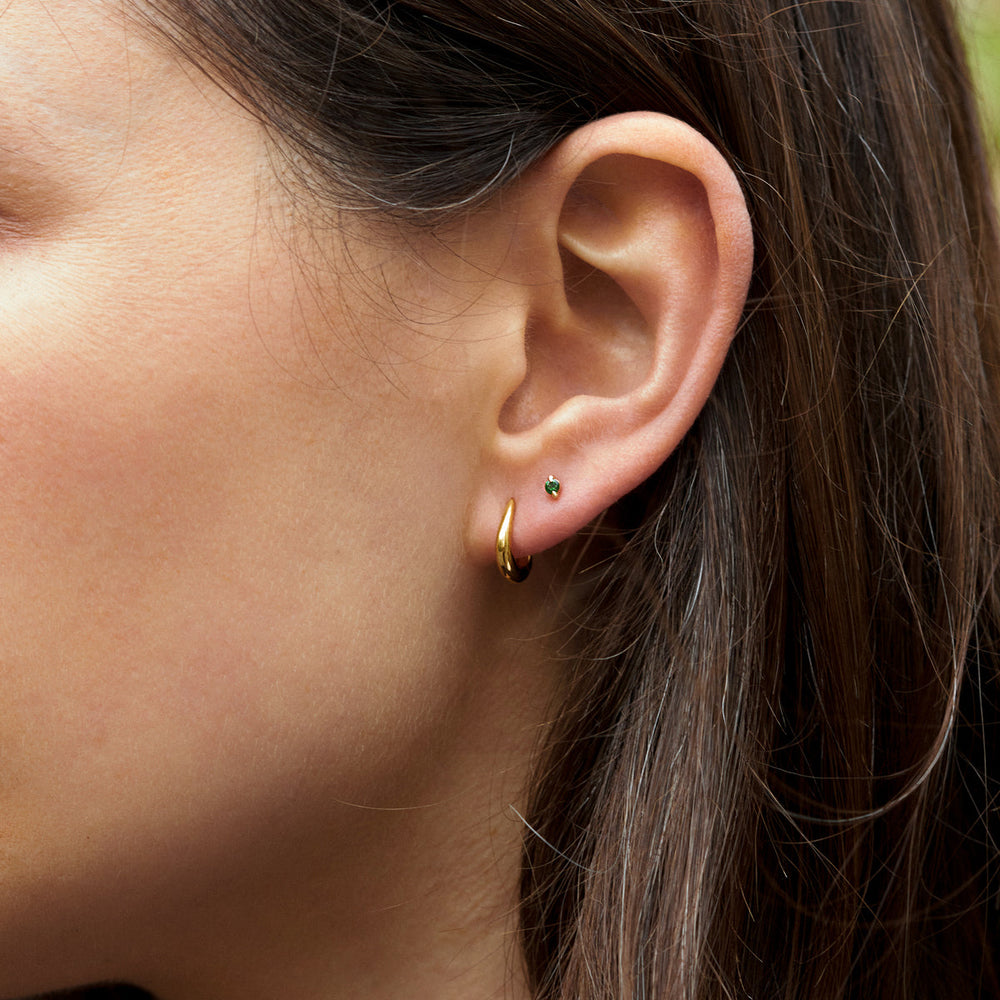 Gold Vermeil Raindrop Hoops