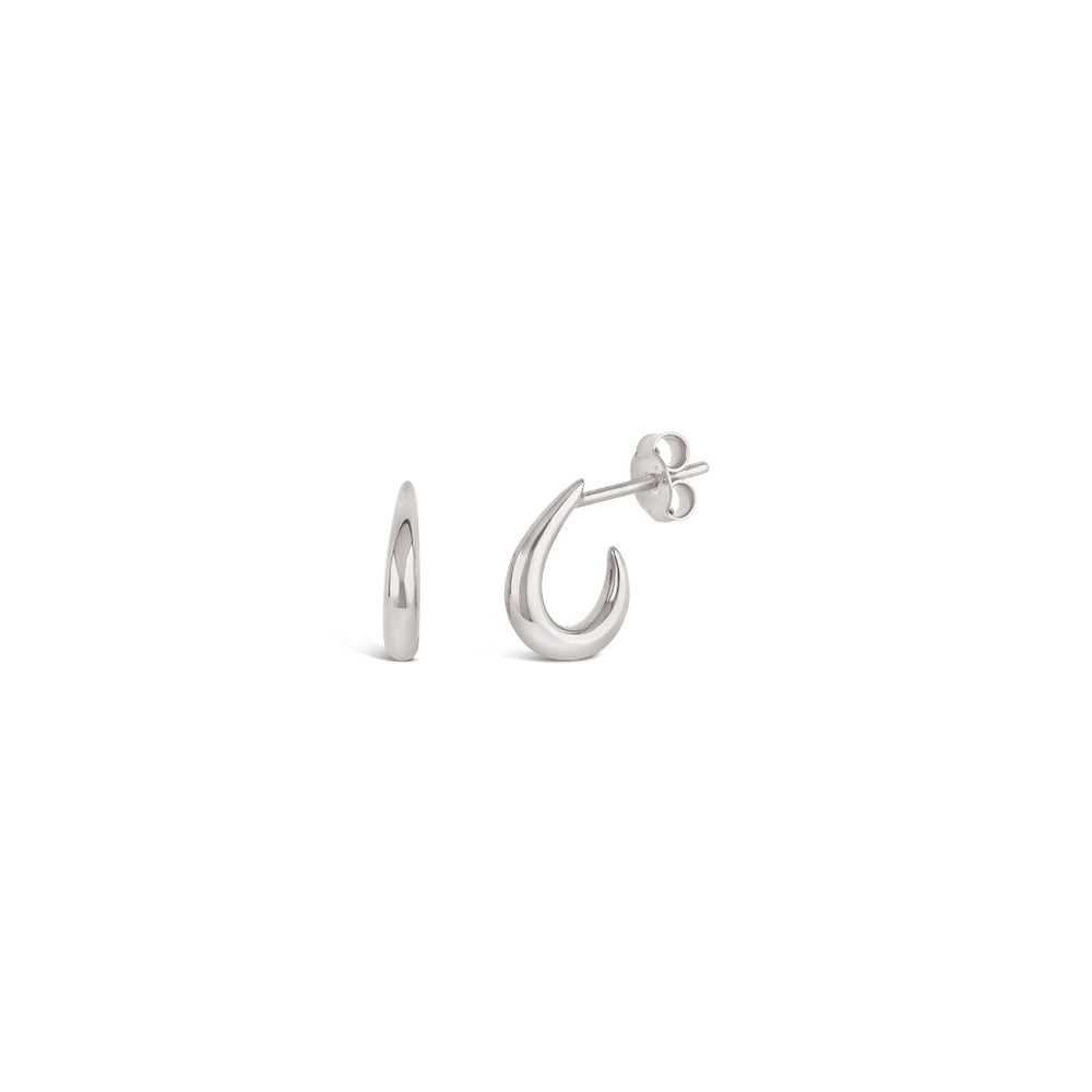 Silver Raindrop Hoops