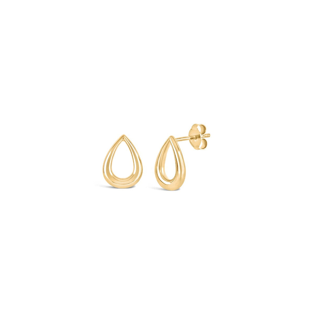 Gold Vermeil Raindrop Studs