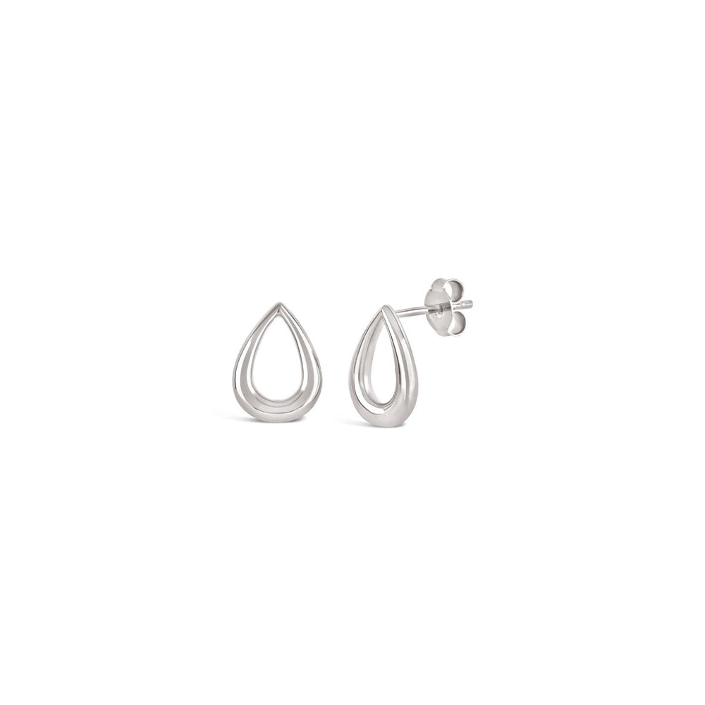 Silver Raindrop Studs`