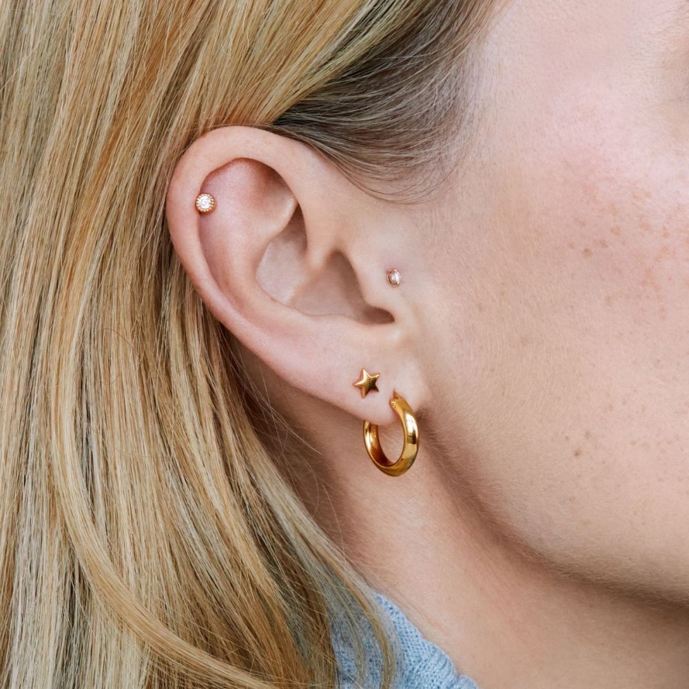 Gold Vermeil Signature Chunky Hoops