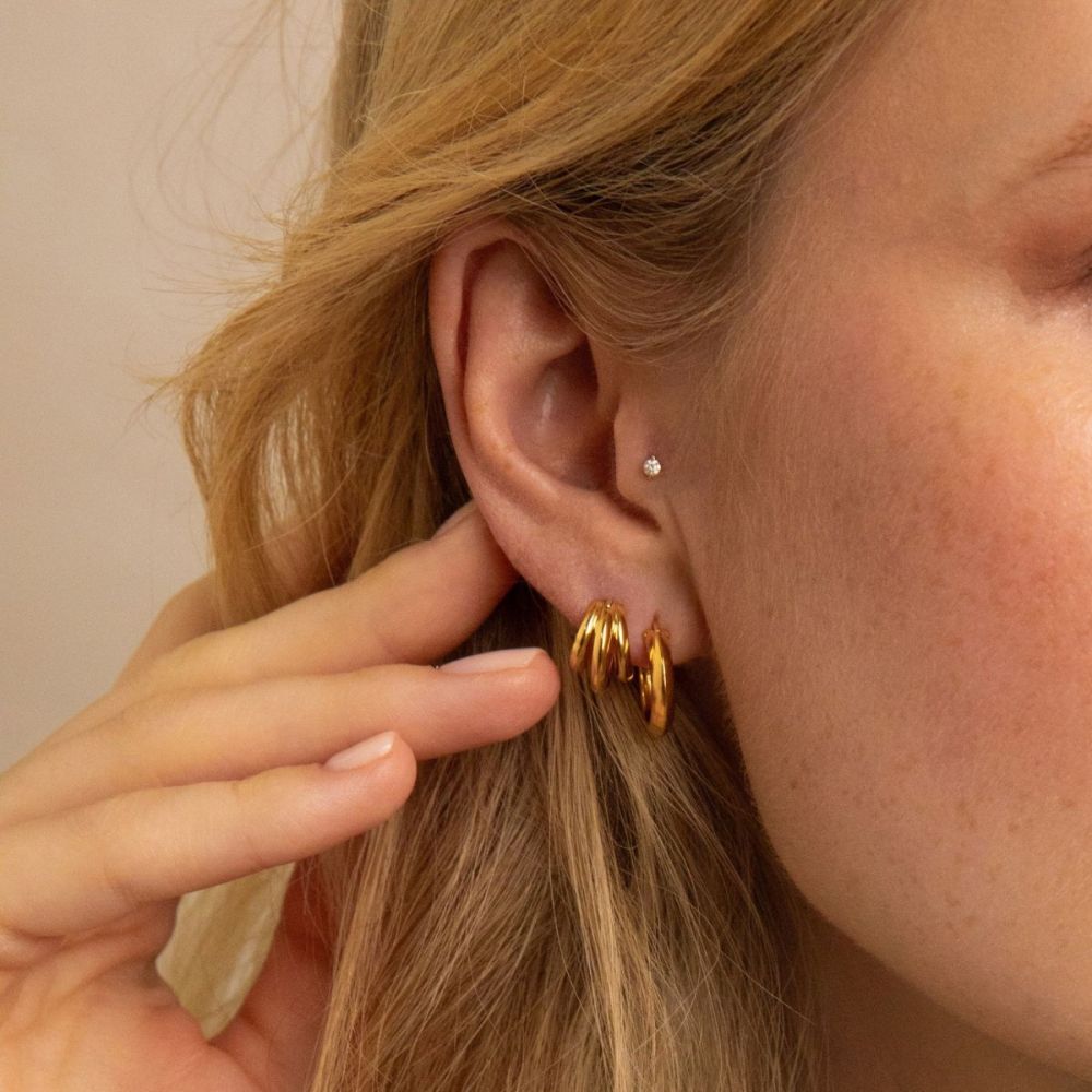 Gold Vermeil Signature Chunky Hoops