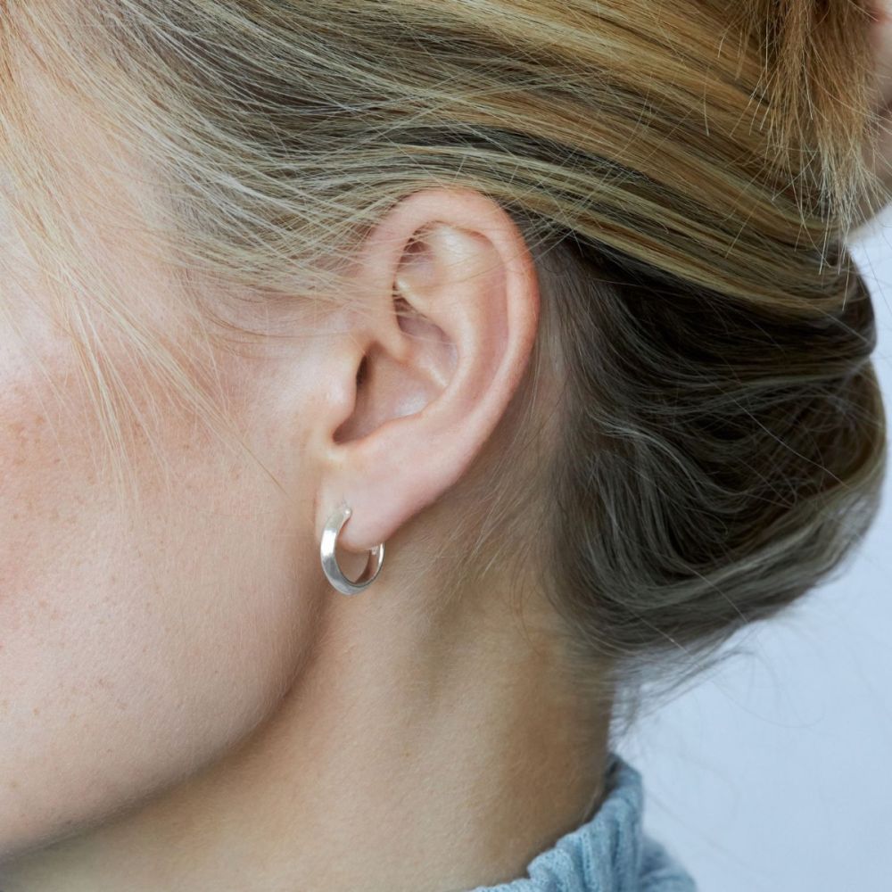 Silver Signature Chunky Hoops