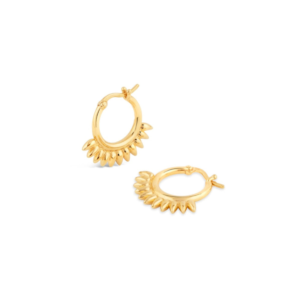 Gold Vermeil Sunbeam Small Click Hoops