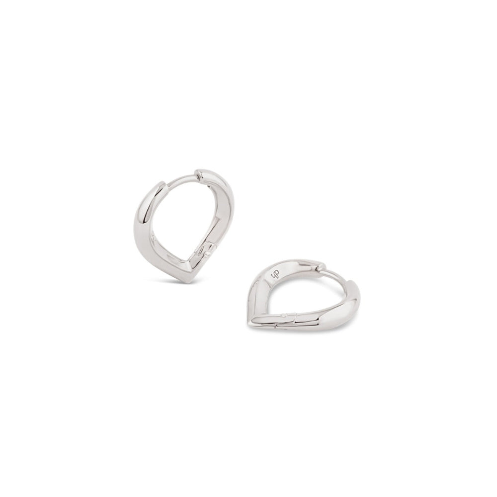 Silver Sunbeam Small Point Hoops