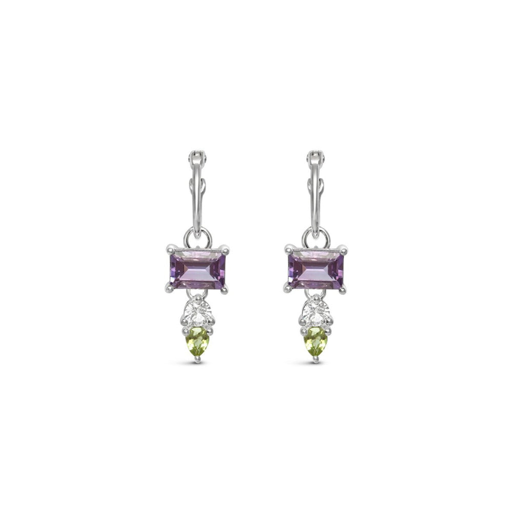 Silver Suffragette Drop Earrings
