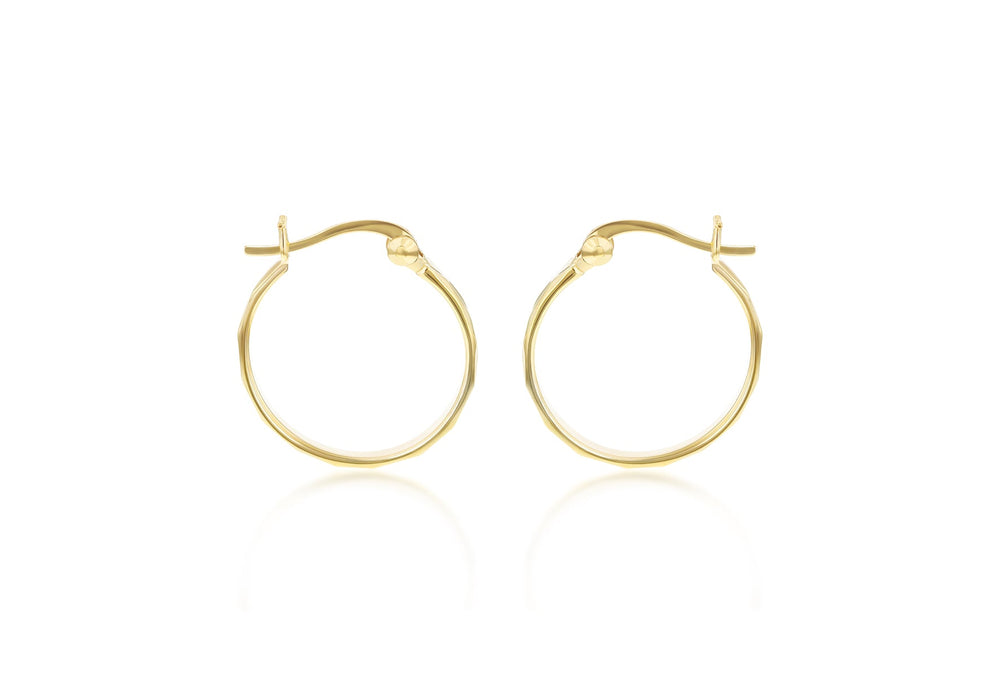 Gold Vermeil Diamond-Cut Creole Hoop Earrings