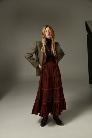 Elodie Vest In Burgundy