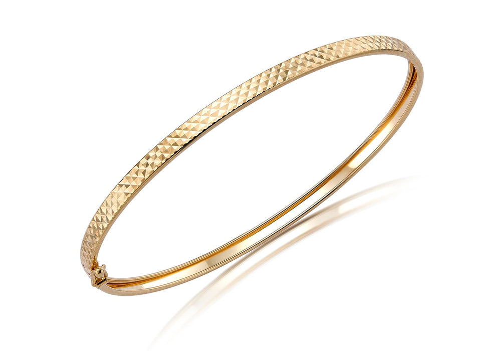 9ct Flat Tube Bangle