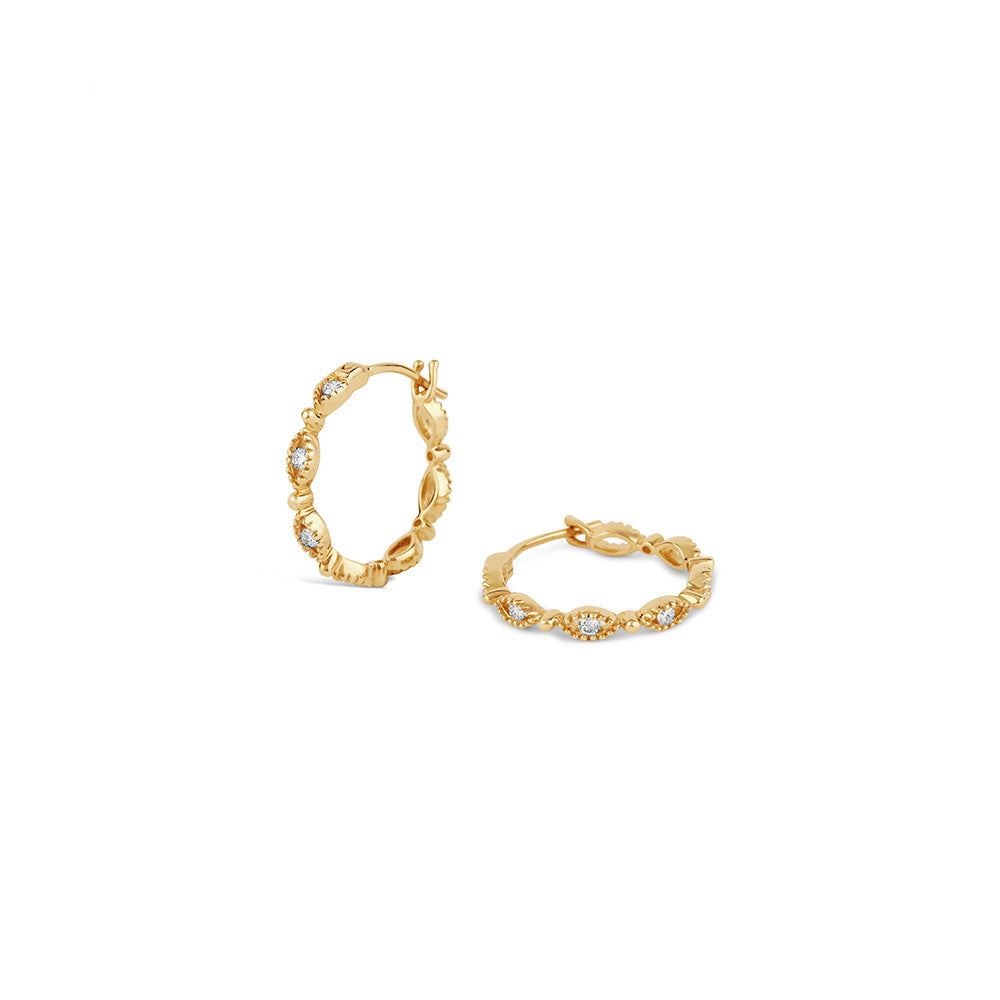 14ct Jasmine Click Hoops