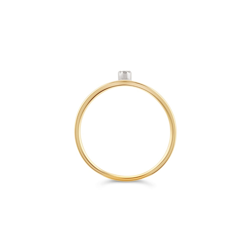 9ct Yellow Gold Forget-Me-Not Stacking Ring