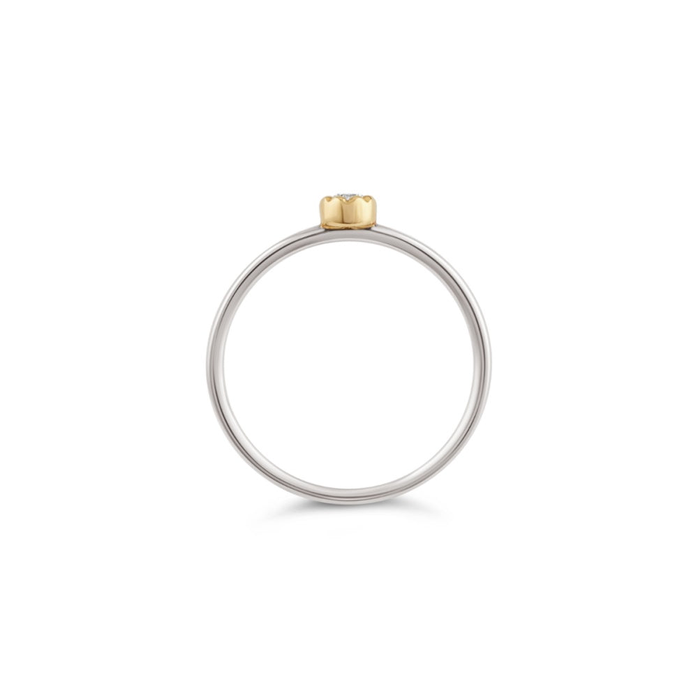 9ct White Gold Forget-Me-Not Stacking Ring