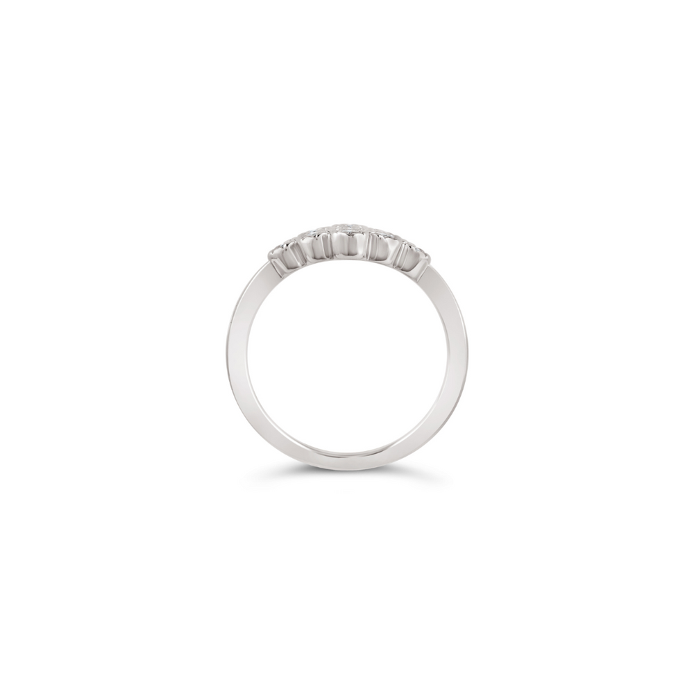 9ct Forget-Me-Not Cluster Pinky Ring