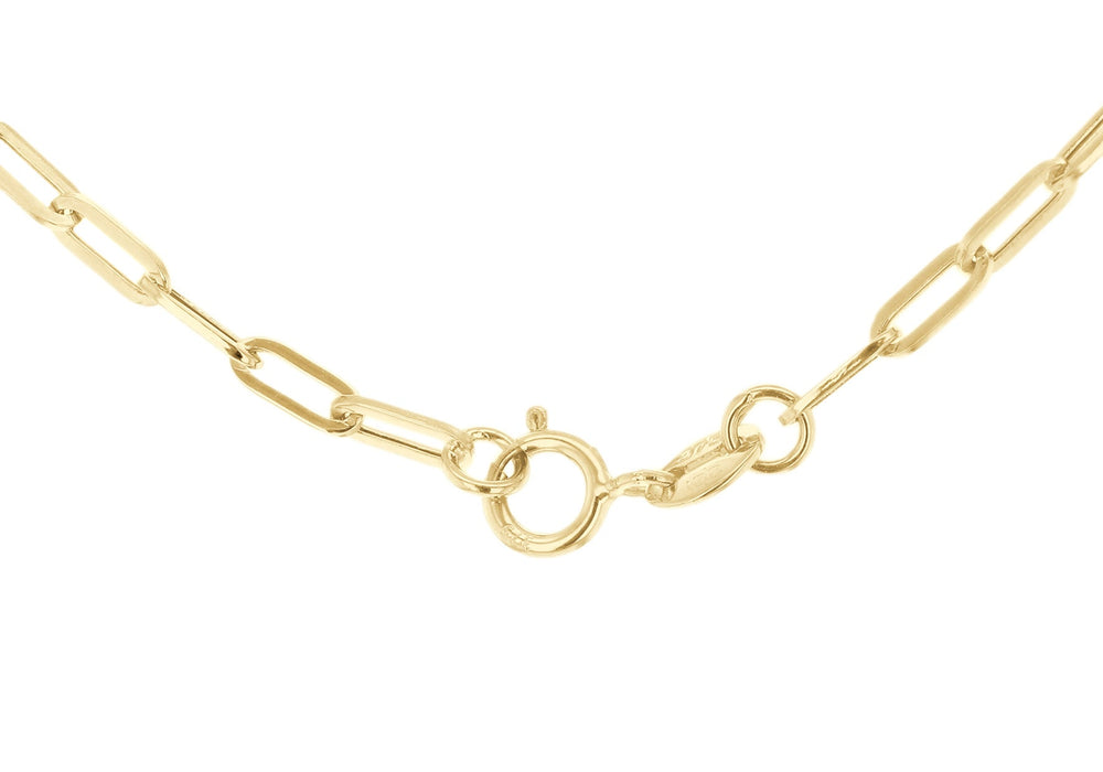 9ct Small Paper Chain Necklace