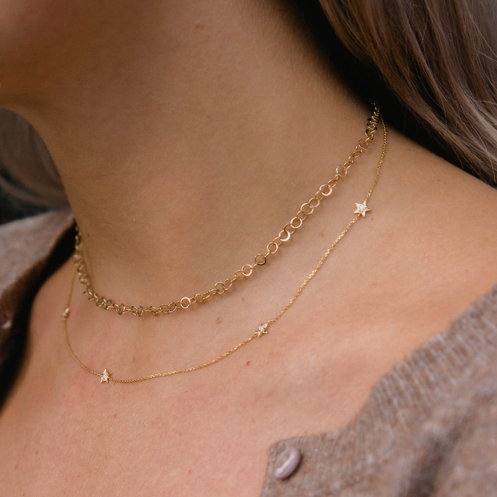 9ct Recycled Gold Bijou Star Necklace