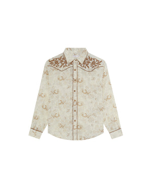 Jolene Blouse In Sand Paisley