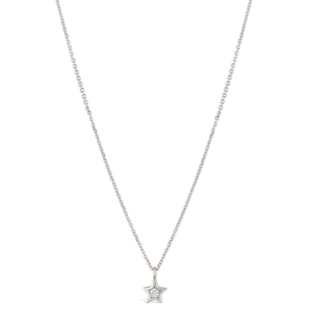 9ct Recycled Gold Bijou Star Pendant - white or yellow gold