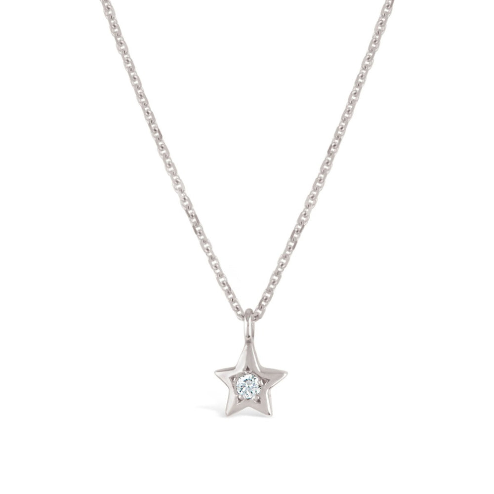 9ct Recycled Gold Bijou Star Pendant - white or yellow gold