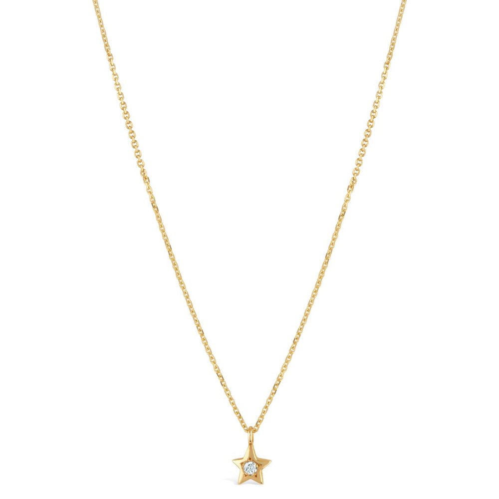 9ct Recycled Gold Bijou Star Pendant - white or yellow gold