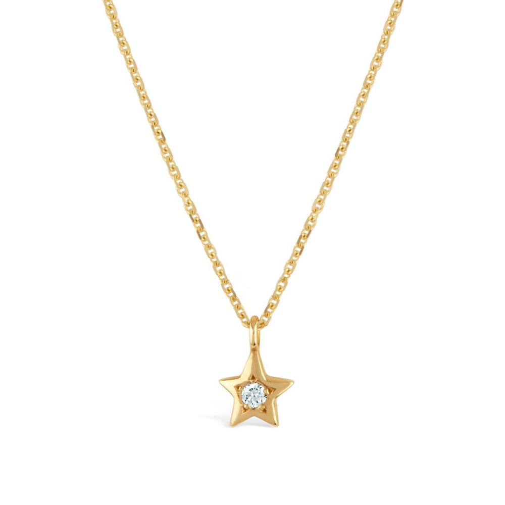 9ct Recycled Gold Bijou Star Pendant - white or yellow gold