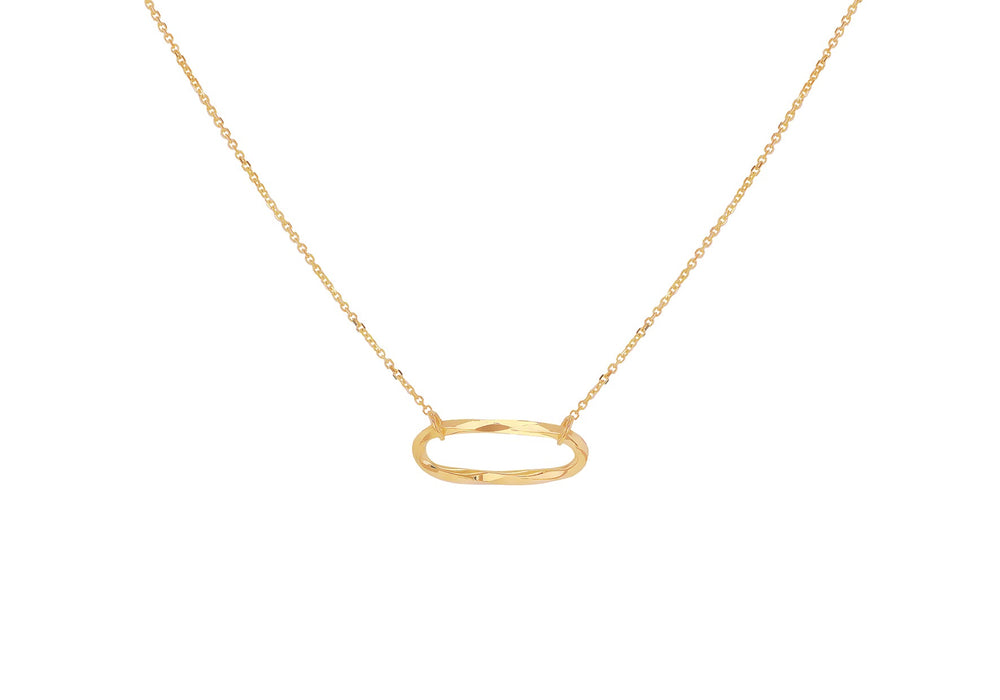 9ct Oval Twist Pendant