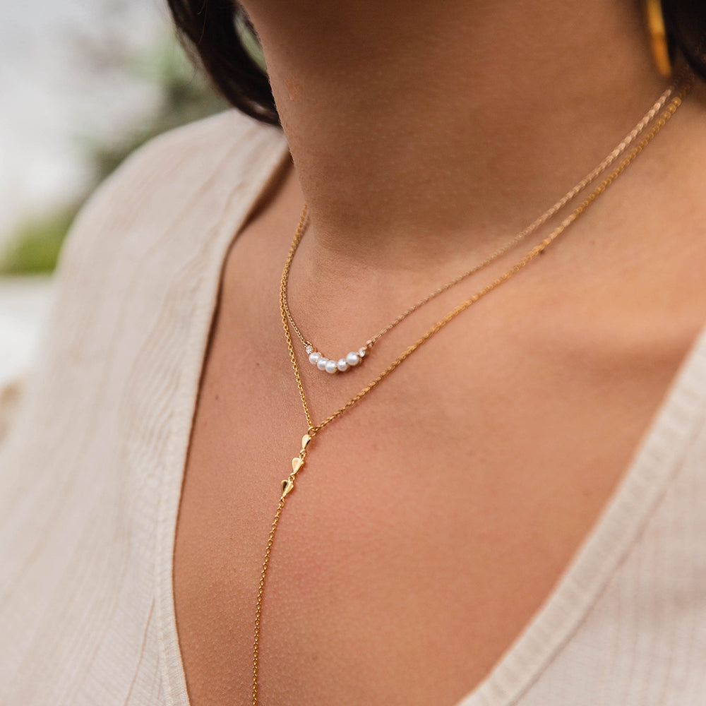 14ct Shuga Pearl Mini Bar Pendant