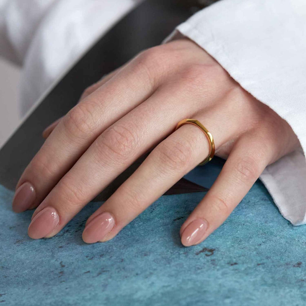 9ct Recycled Gold Thalassa Faceted Ring