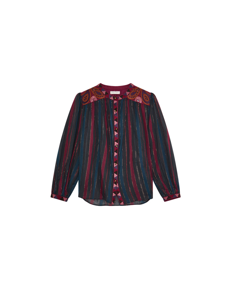 Meera Blouse In Burgundy