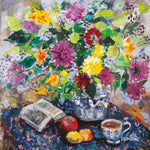 Still Life with Dahlias: Pack of 6 greeting cards