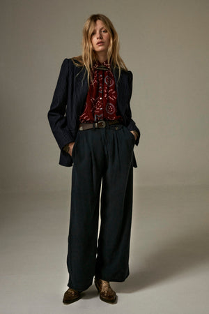 Ana Blouse In Wine Amethyst