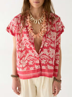Bobby Short Sleeved Blouse in Red